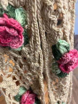 Bufanda crochet hecha a mano