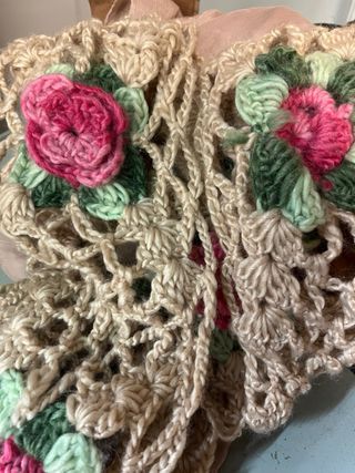 Bufanda crochet hecha a mano