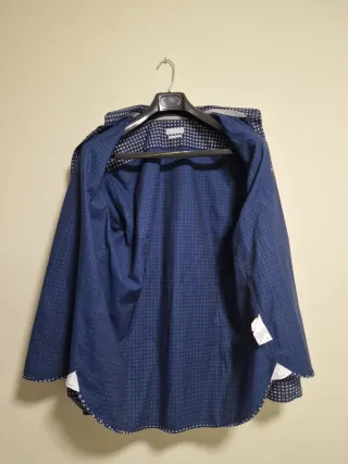 Camisa Michael Kors Talla 44 Azul Estampada