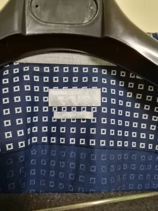 Camisa Michael Kors Talla 44 Azul Estampada