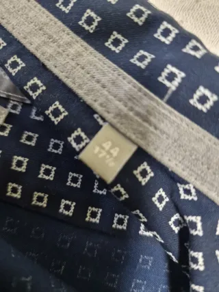 Camisa Michael Kors Talla 44 Azul Estampada