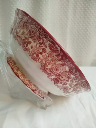 Ensaladera Cartuja, fondo borde decorados.  Impeca