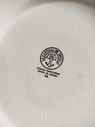 Ensaladera Cartuja, fondo borde decorados.  Impeca