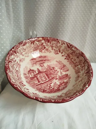 Ensaladera Cartuja, fondo borde decorados.  Impeca