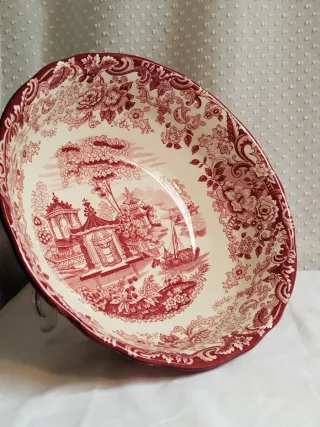 Ensaladera Cartuja, fondo borde decorados.  Impeca