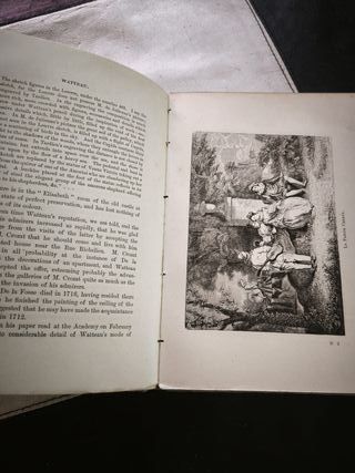 Libro antico Watteau The Great Artists 1883