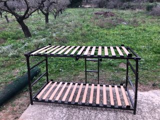 Litera Metálica con Láminas de Madera Plegable