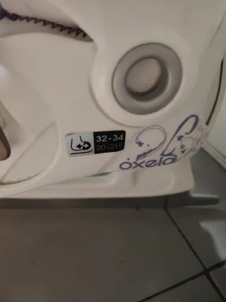 Patines de hielo Oxelo blancos y morados