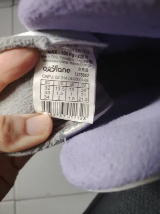 Patines de hielo Oxelo blancos y morados