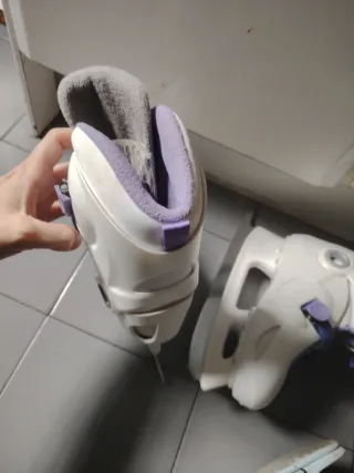 Patines de hielo Oxelo blancos y morados