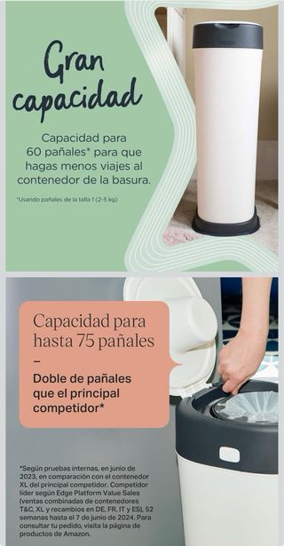 Papelera Pañales Tommee Tippee XL Blanco