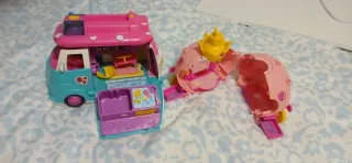 Carroza y Ambulancia Juguete Rosa