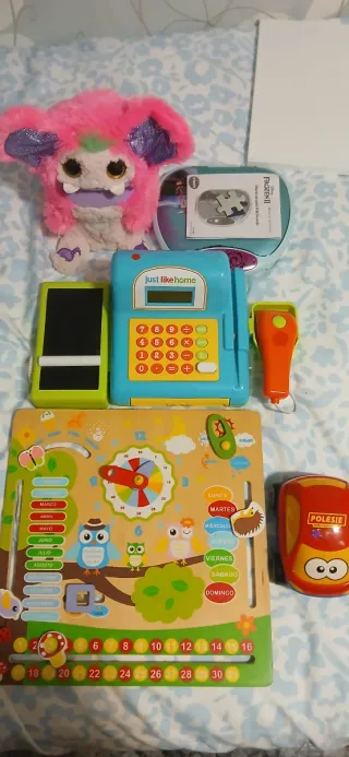 Lote Juguetes: Caja Registradora, Peluche