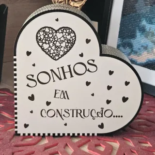 Mealheiro Coração Sonhos em Construção