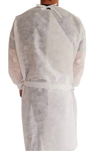 5 Batas Quirúrgicas Manga Corta Blancas