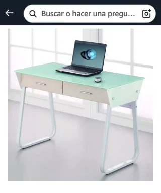 Escritorio moderno cristal y madera