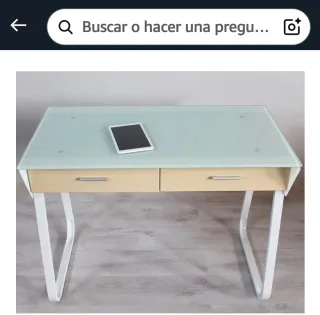 Escritorio moderno cristal y madera