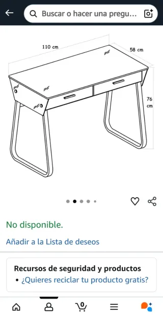 Escritorio moderno cristal y madera