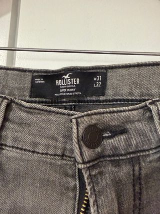 Vaqueros Hollister grises hombre talla 31