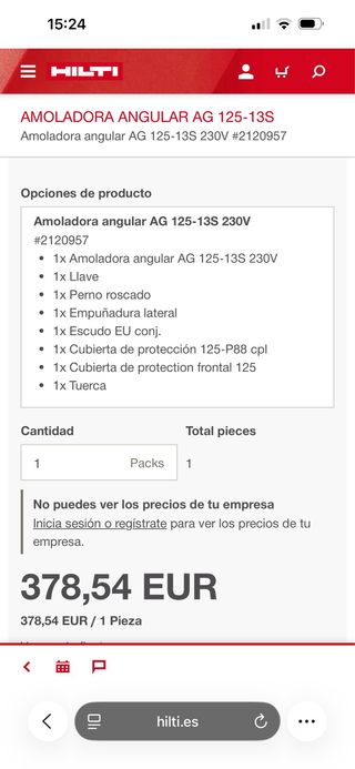 Amoladora Hilti Roja