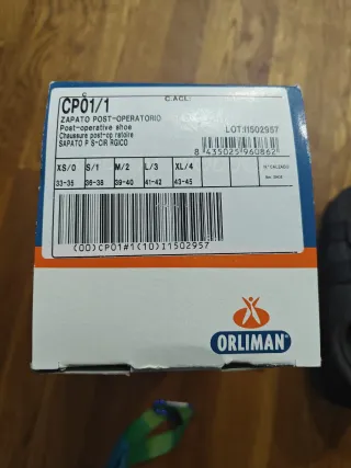 Zapato postquirúrgico ortopédico