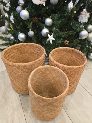 Lote 3 cubremaceteros fibra tamaños diferentes