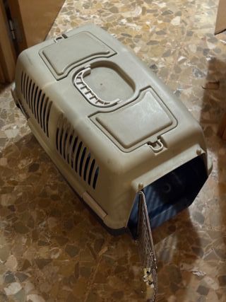 Transportín Perro/Gato Beige y Azul