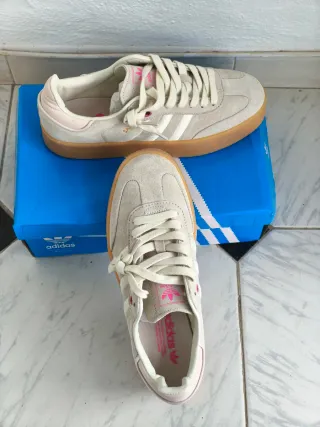 Adidas Samba Beige/Rosa Talla 41.5