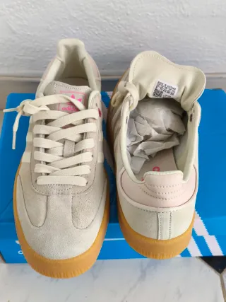 Adidas Samba Beige/Rosa Talla 41.5