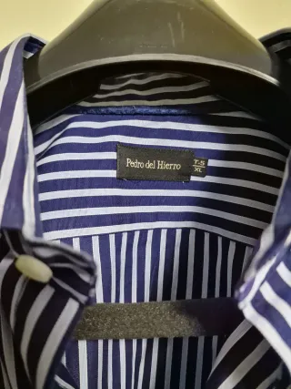 Camisa Pedro del Hierro Azul Rayas Talla XL