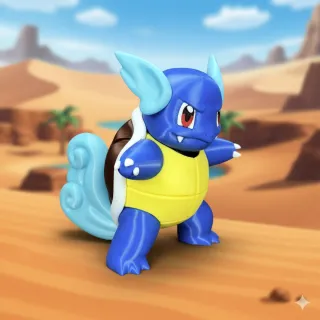 Figura Pokémon Wartortle 3D