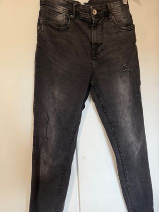 Vaqueros Hollister negros rotos hombre