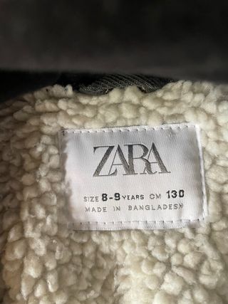 Chaqueta vaquera Zara niño borrego T.130 8-9 años