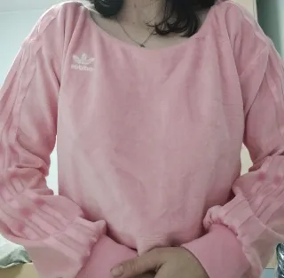 Sudadera Adidas Rosa Terciopelo
