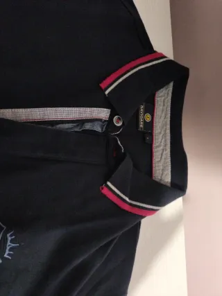 Polo manica lunga blu