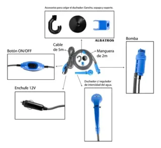 Ducha portátil 12V Brunner Aquafresh