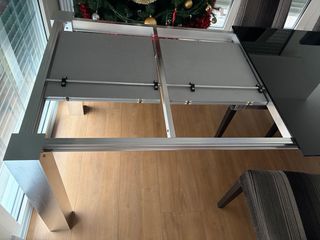 Mesa comedor cristal negro y 4 sillas