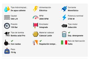 Hidrolimpiadora agua caliente 150 bar