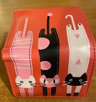 Portafoglio Botusi rosa con gatti