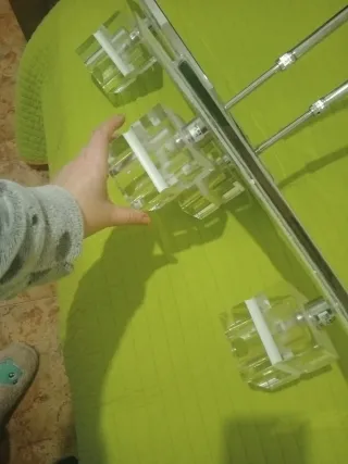 Lámpara de salón elegante plata y transparente