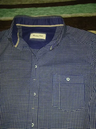 Camisa cuadros Massimo Dutti azul