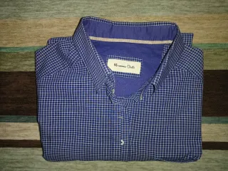 Camisa cuadros Massimo Dutti azul
