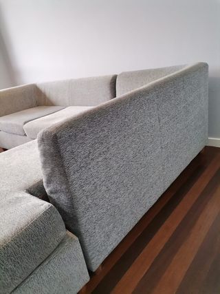 Sofá modular chaiselongue gris 3 plazas