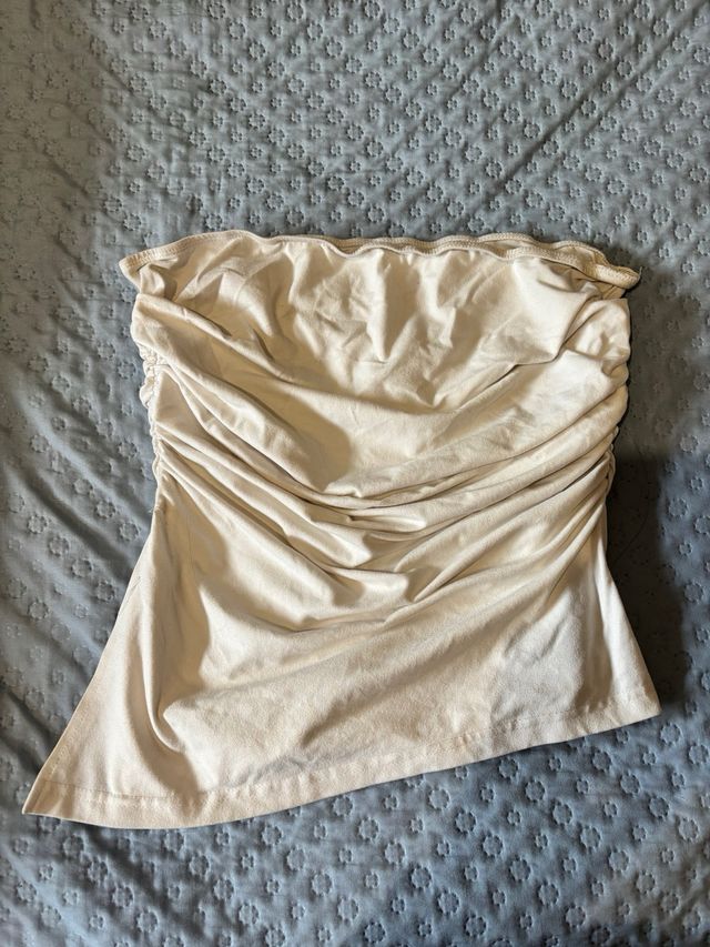 Top banda blanco cintura caída