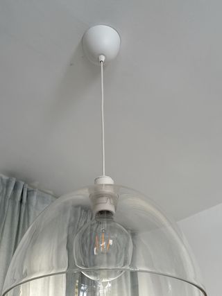Lámpara techo IKEA metacrilato transparente