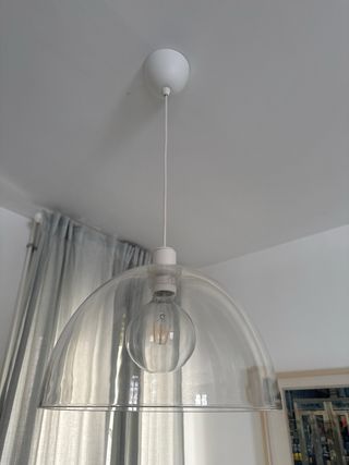 Lámpara techo IKEA metacrilato transparente