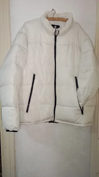 Chaqueta Bomber Blanca Talla 3XL