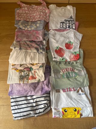 Lote 15 camisetas niña 9-10 años