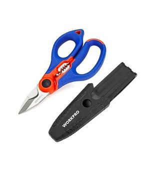 Tijeras WORKPRO+Llave y vasos+Destornillador 3en 1