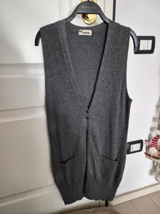 Gilet cardigan donna grigio